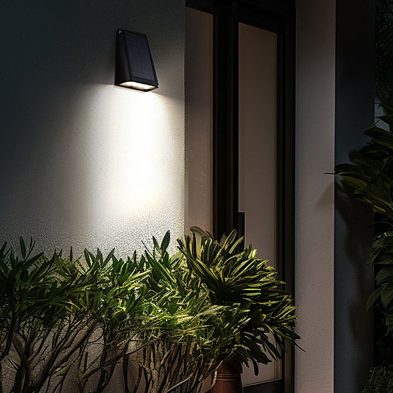 Adjustable Intelligent LED Waterproof Black Modern Solar Wall Lights