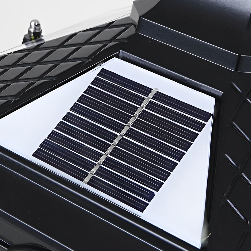 Stone Pillar Light Fixture Retro Pavilion-Style LED Light