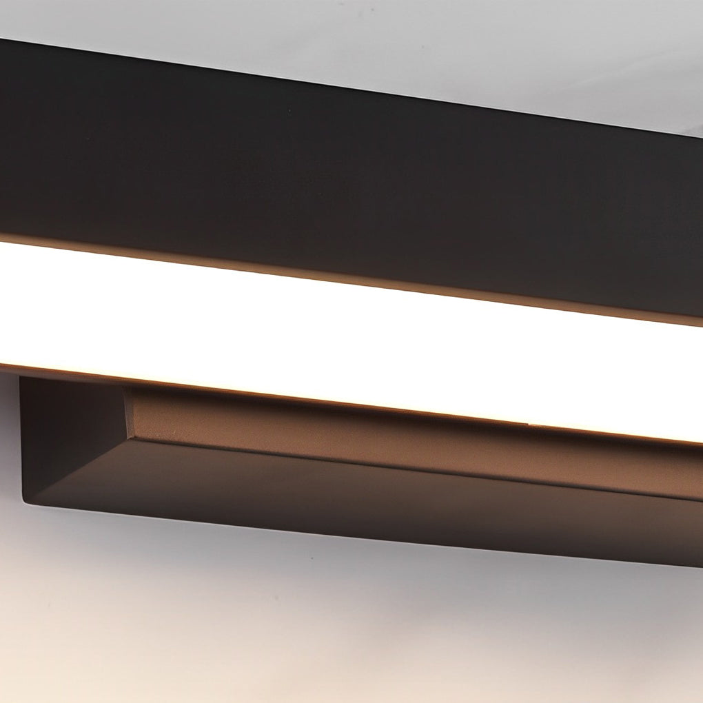 LED Linear Wall Light Outdoor Black Rectangular Lamp