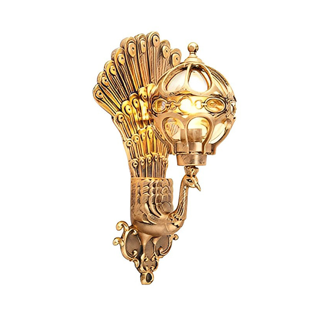 Peacock Wall Light Waterproof Retro European Aluminum Wall Sconce