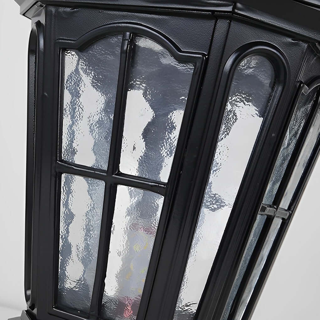 Stone Pillar Light Fixture Retro Pavilion-Style LED Light